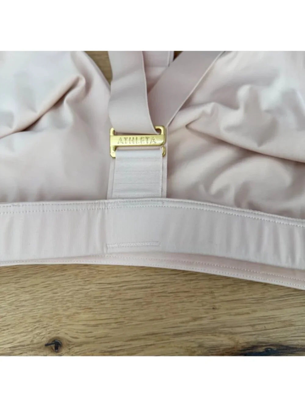 Athleta A-C Pyramid Sports Bra Size M Ballgown Pink Adjustable T Strap Active